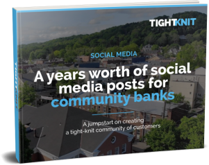 Cover of the download: A years worth of social media posts for community banks.